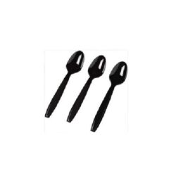 Black Disposable Plastic Spoon - 50 per pack