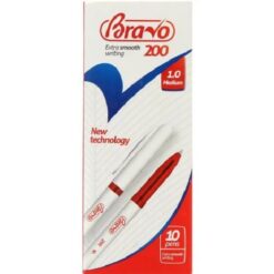 Bravo 200 Ballpen 0.1 mm Red- 10 per pack