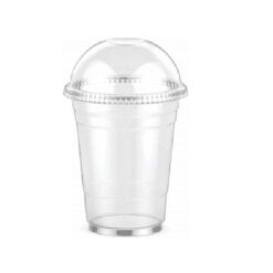 Disposable Juice Cup 12oz with cover - 50 pcs
