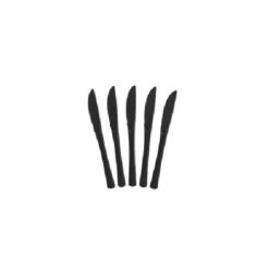 Disposable Plastic Knife Black - 50 pcs