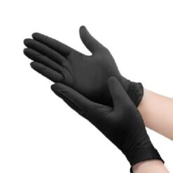 Large Black Latex Disposable Examination Gloves (Powder Free) - 100 per pack
