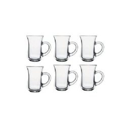 Pasabahce Estekana Turkish Tea Set 145 ml with hand - Set of 6