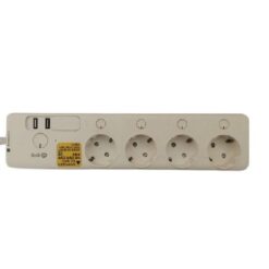 Power Strip 4 Outlets With Switch and 2 USB ports - 3m